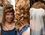picture of a Tampa wedding hairstylist doing a romantic updo on a bride with thin hair