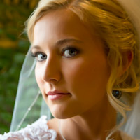 picture of a romantic bride's hair and makeup
